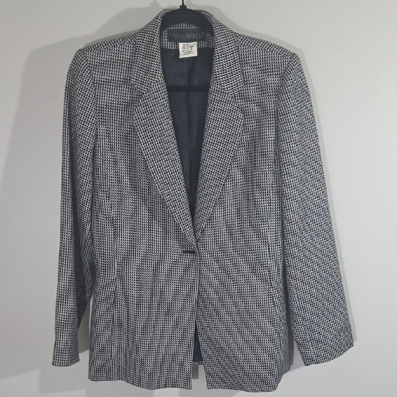 Harve Benard Houndstooth Wool Blazer - Picture 1 of 5